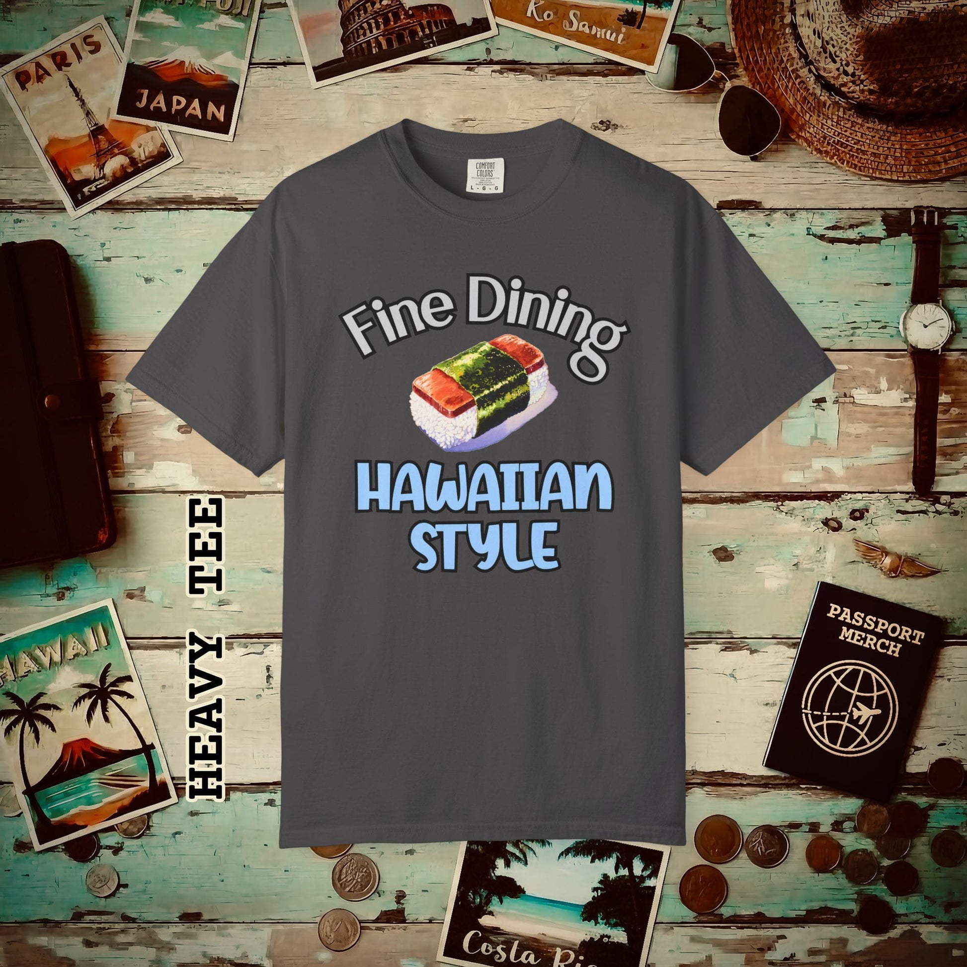 Musubi Fine Dining Hawaiian Style Heavy Tee Graphite / S