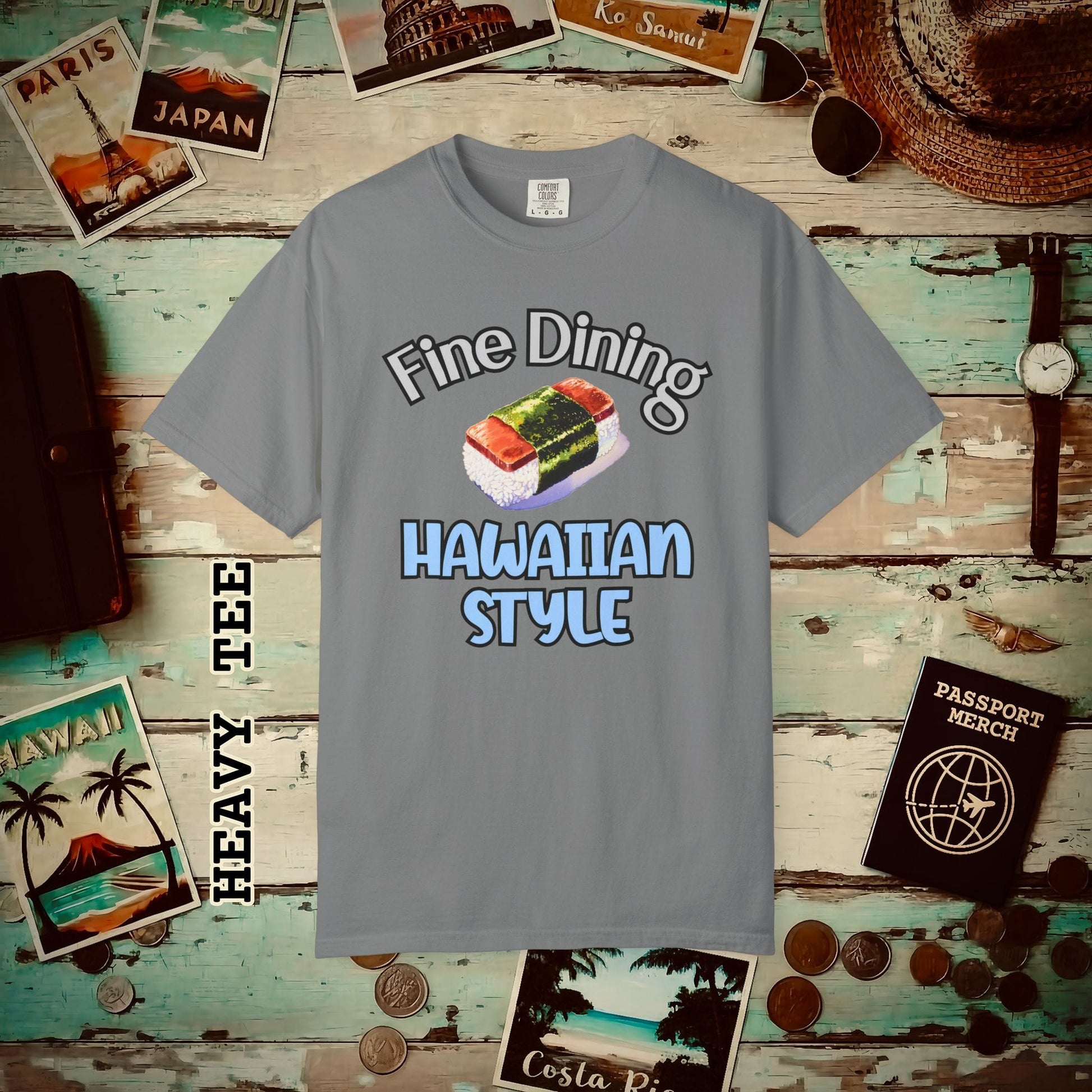 Musubi Fine Dining Hawaiian Style Heavy Tee Grey / S