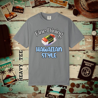 Musubi Fine Dining Hawaiian Style Heavy Tee Grey / S