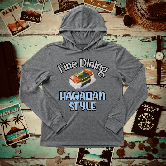 Musubi Fine Dining Hawaiian Style Hooded Long Sleeve Grey TriBlend / XS