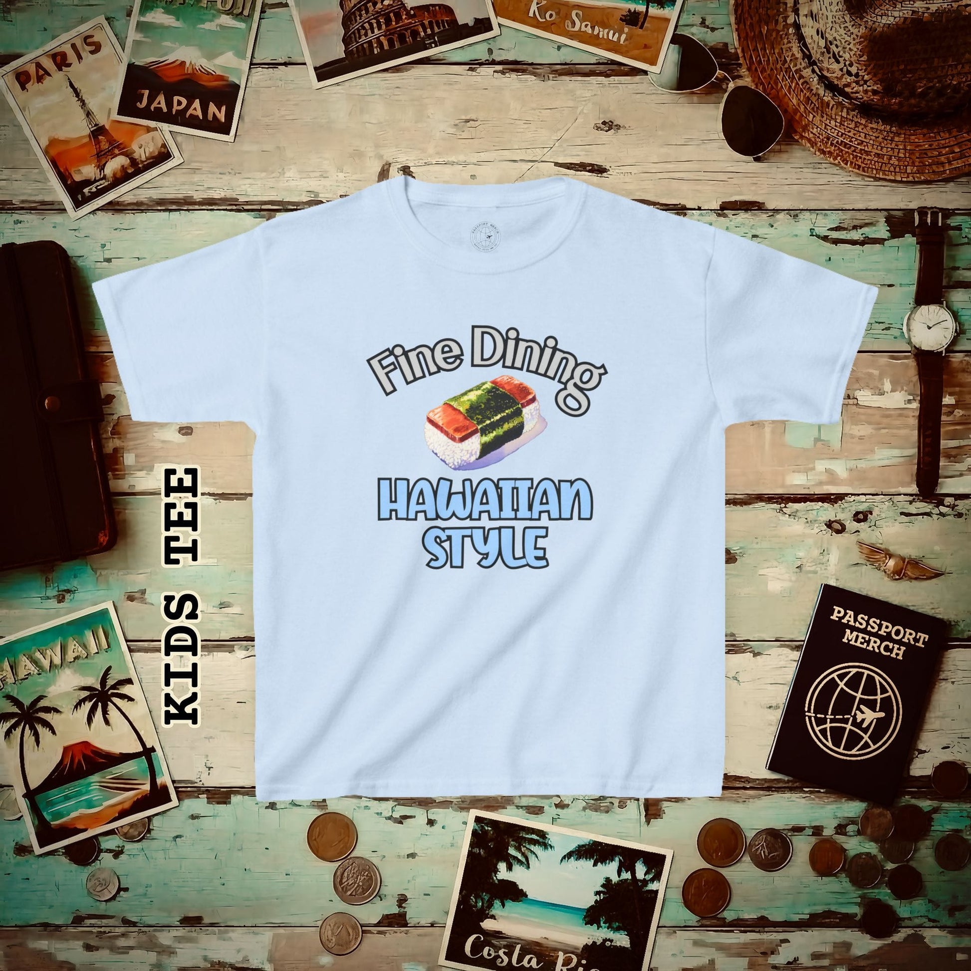 Musubi Fine Dining Hawaiian Style Kids Tee XS / Light Blue