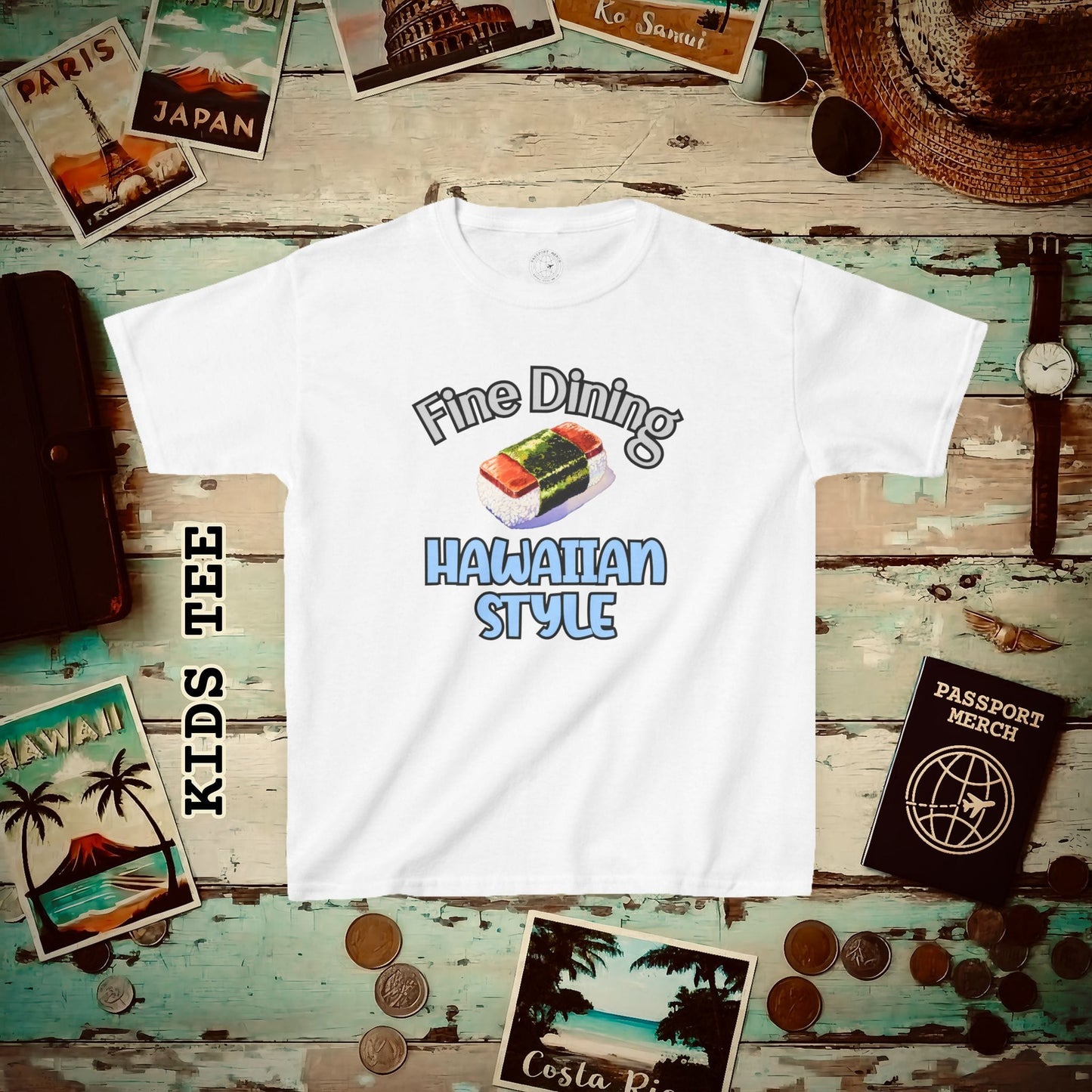 Musubi Fine Dining Hawaiian Style Kids Tee XS / White
