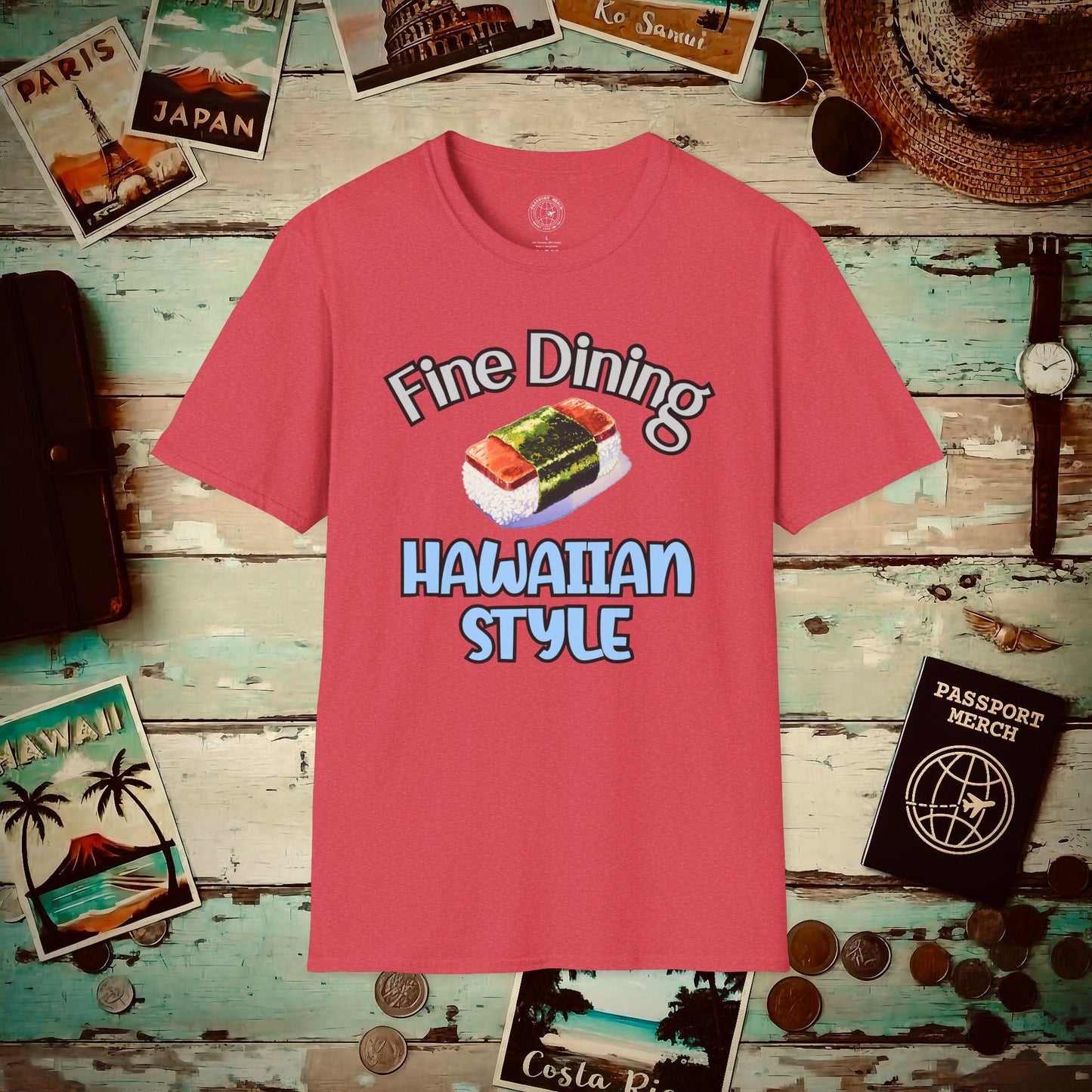 Musubi Fine Dining Hawaiian Style T-Shirt Heather Red / S