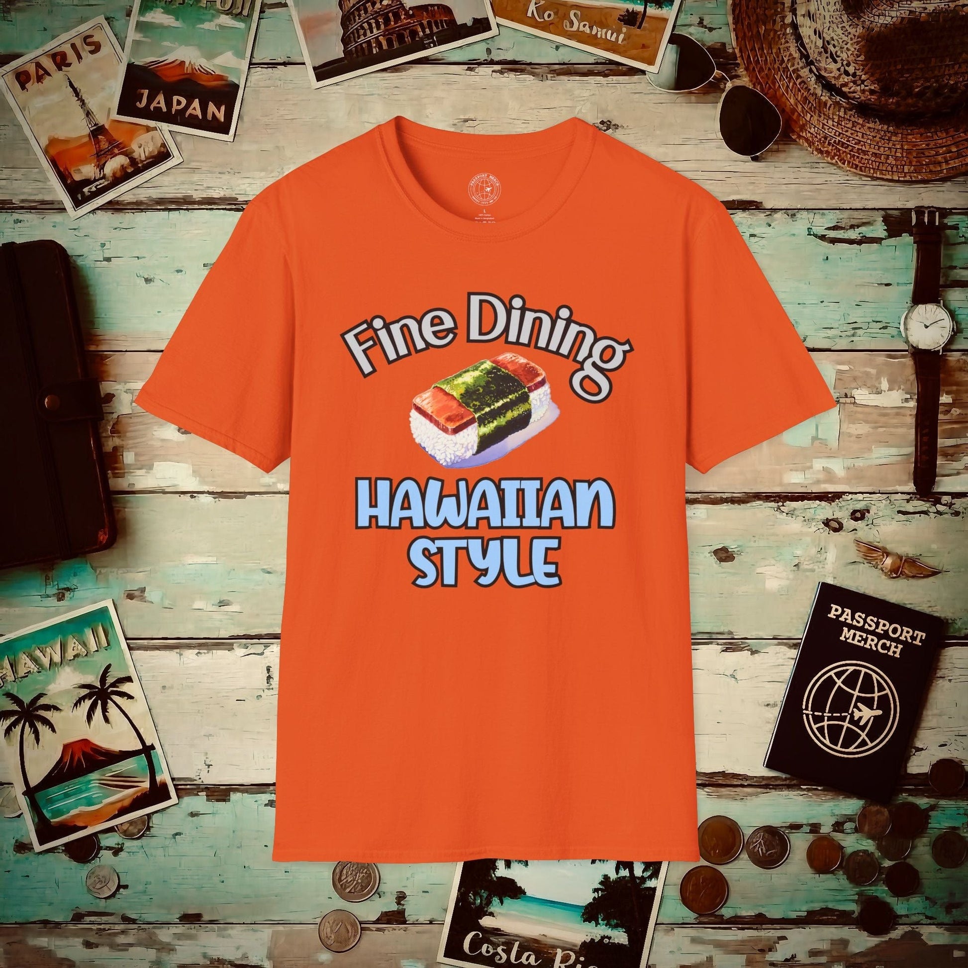 Musubi Fine Dining Hawaiian Style T-Shirt Orange / S