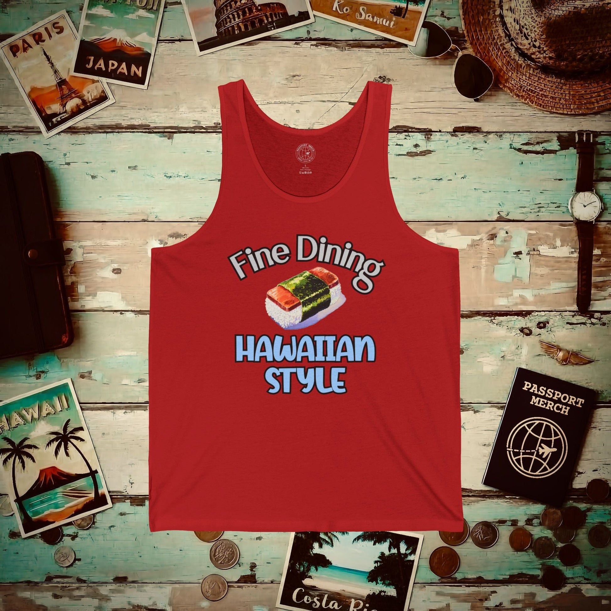Musubi Fine Dining Hawaiian Style Tank Top Red / XS