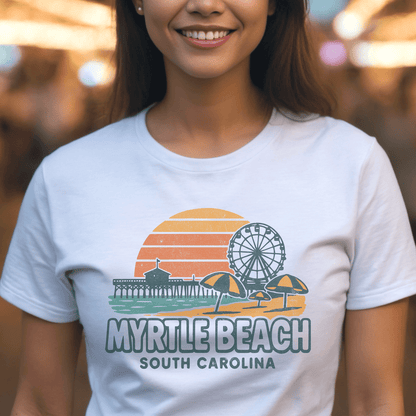 Myrtle Beach, South Carolina - 80's Vintage T-Shirt White / S