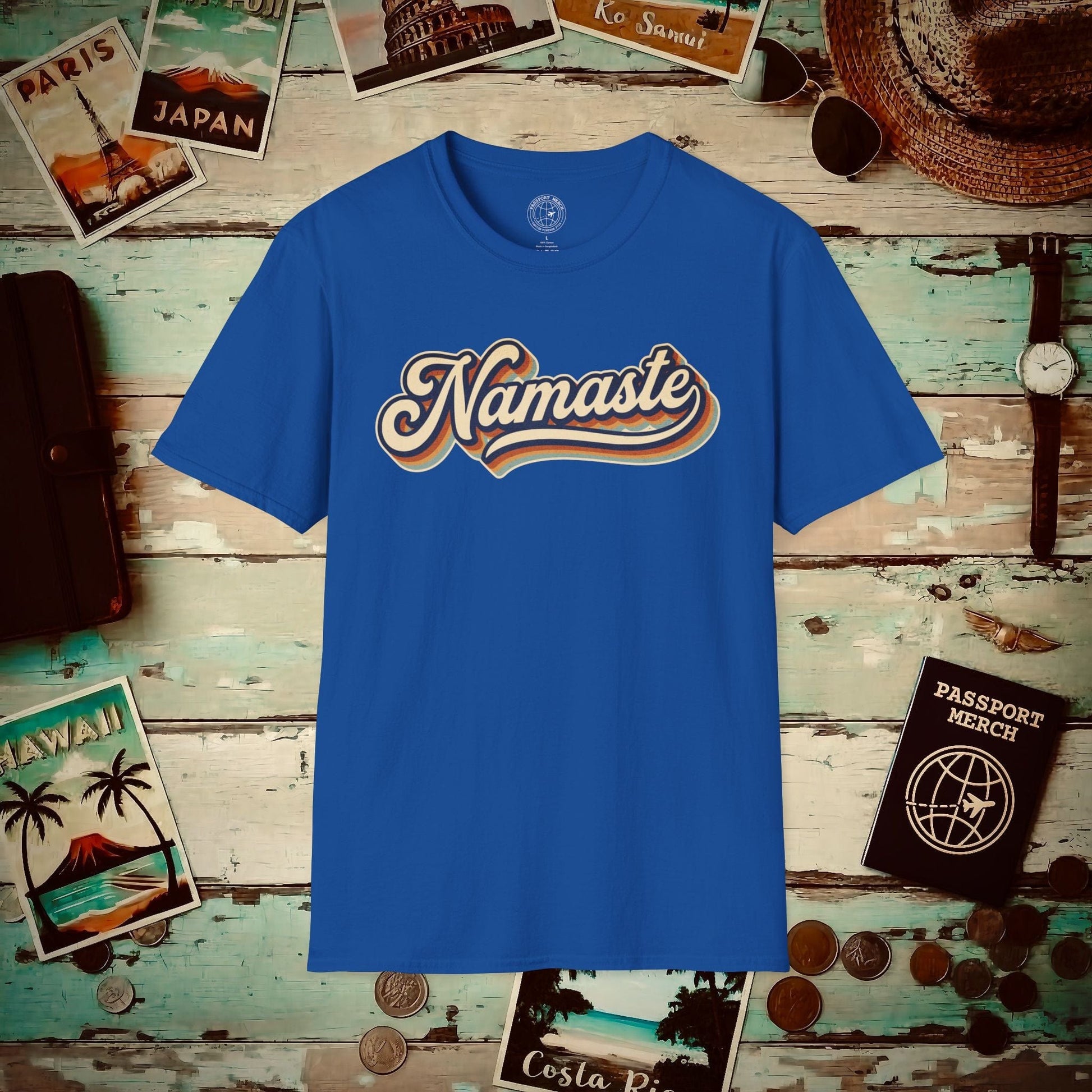 Namaste (Classic 70s), India T-Shirt Royal / S