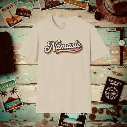 Namaste (Classic 70s), India T-Shirt Sand / S