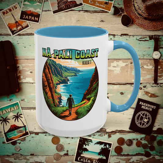 Napali Coast, Kauai, Hawaii 15oz Mug Light Blue / 15oz