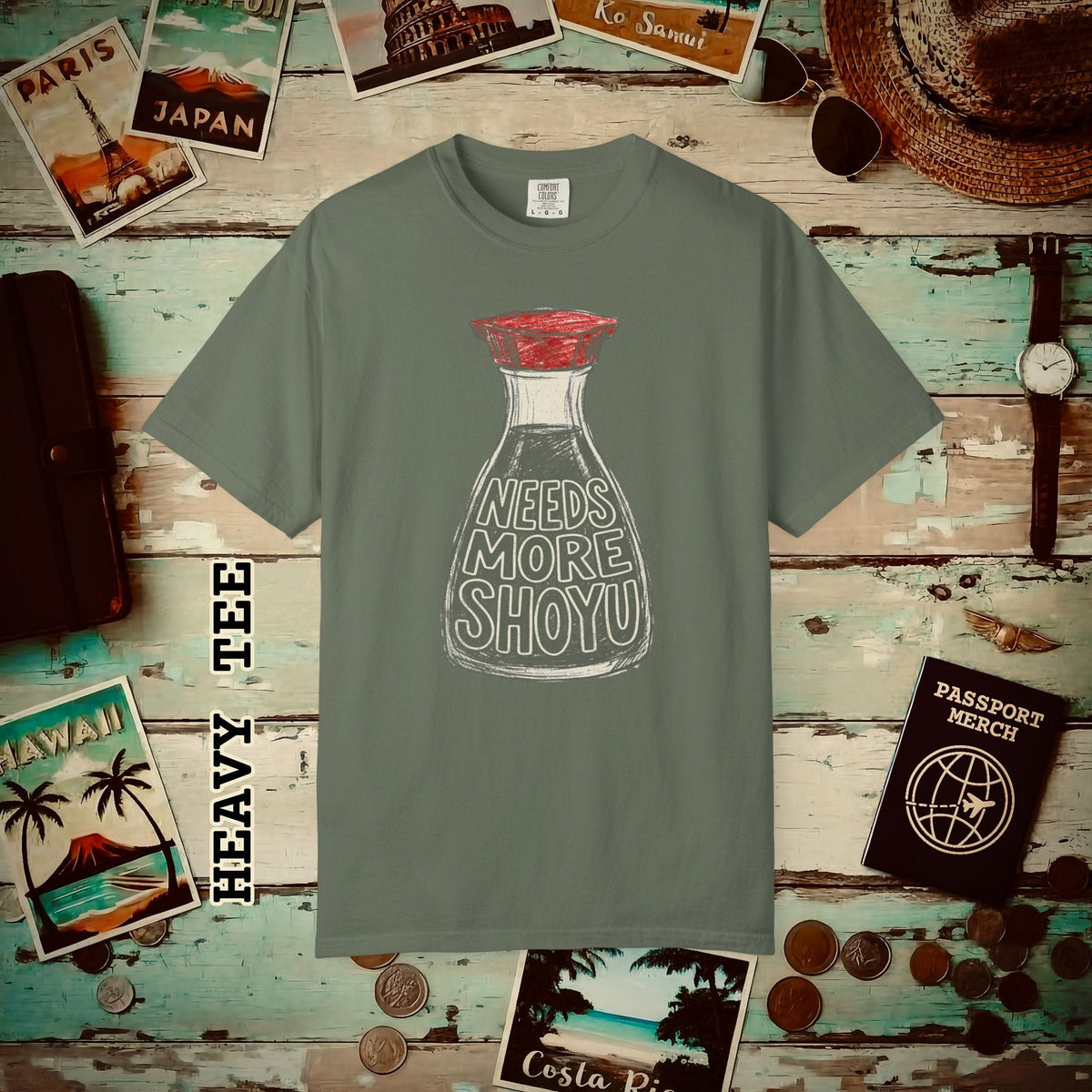 Needs More Shoyu, Hawaii Heavy Tee Moss / S