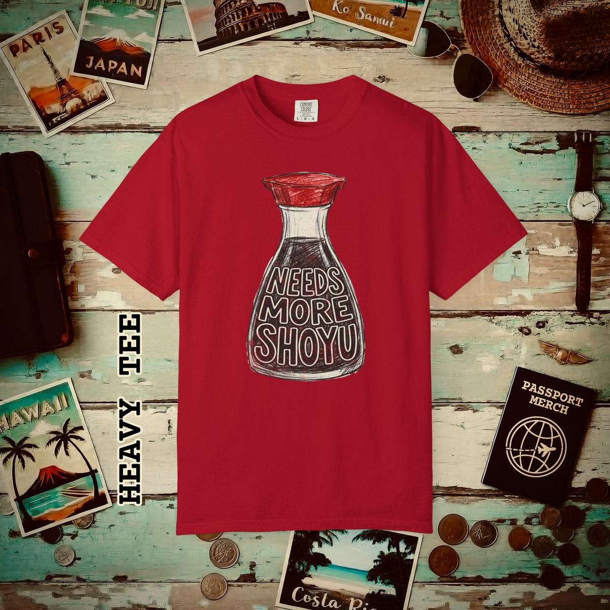 Needs More Shoyu, Hawaii Heavy Tee Red / S