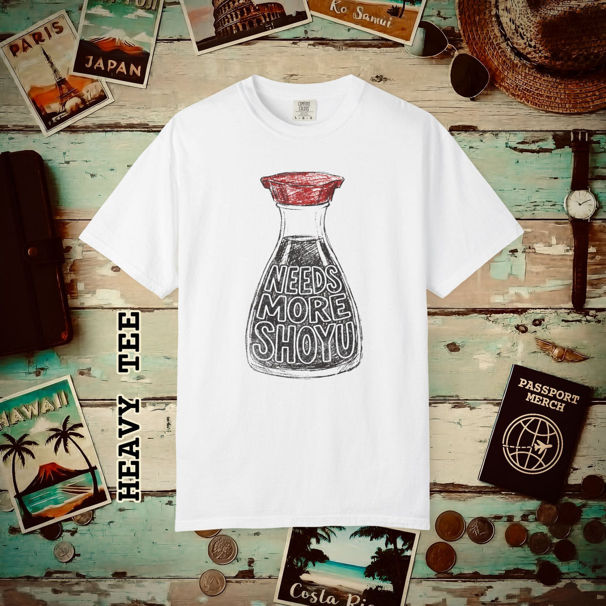 Needs More Shoyu, Hawaii Heavy Tee White / S