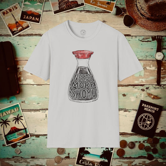 Needs More Shoyu, Hawaii T-Shirt Ice Grey / S