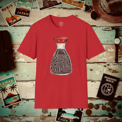Needs More Shoyu, Hawaii T-Shirt Red / S