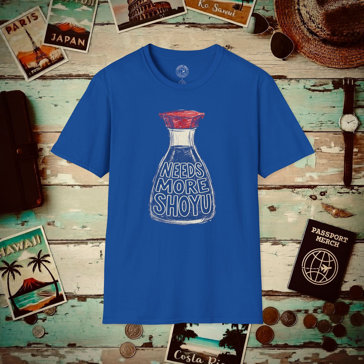 Needs More Shoyu, Hawaii T-Shirt Royal / S
