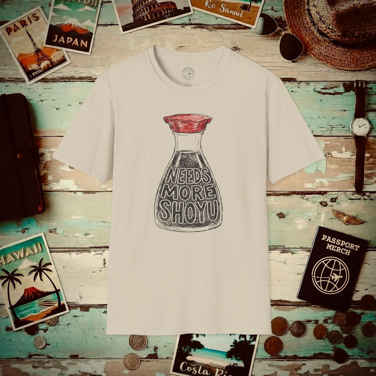Needs More Shoyu, Hawaii T-Shirt Sand / S