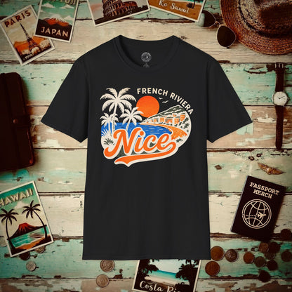 Nice, France - 80's Vintage T-Shirt Black / S