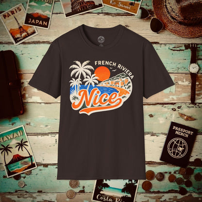 Nice, France - 80's Vintage T-Shirt Dark Chocolate / S