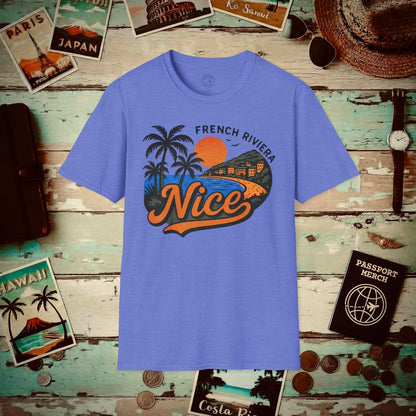 Nice, France - 80's Vintage T-Shirt Heather Royal / S