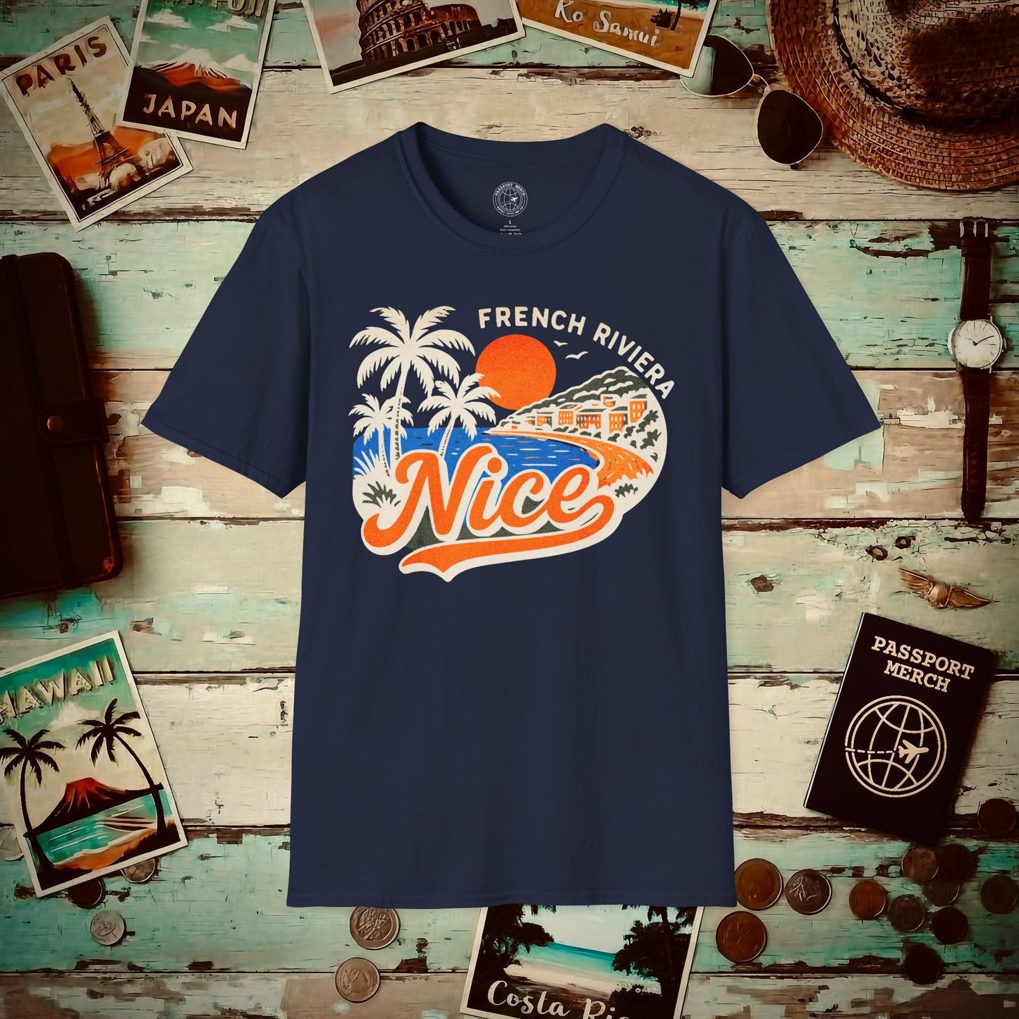 Nice, France - 80's Vintage T-Shirt Navy / S