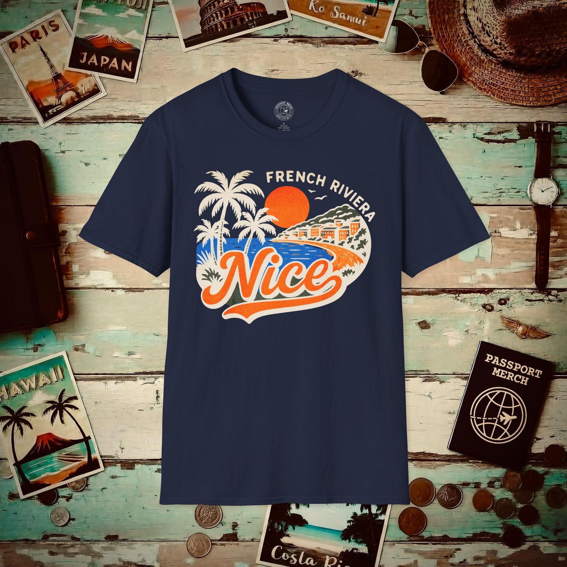 Nice, France - 80's Vintage T-Shirt Navy / S