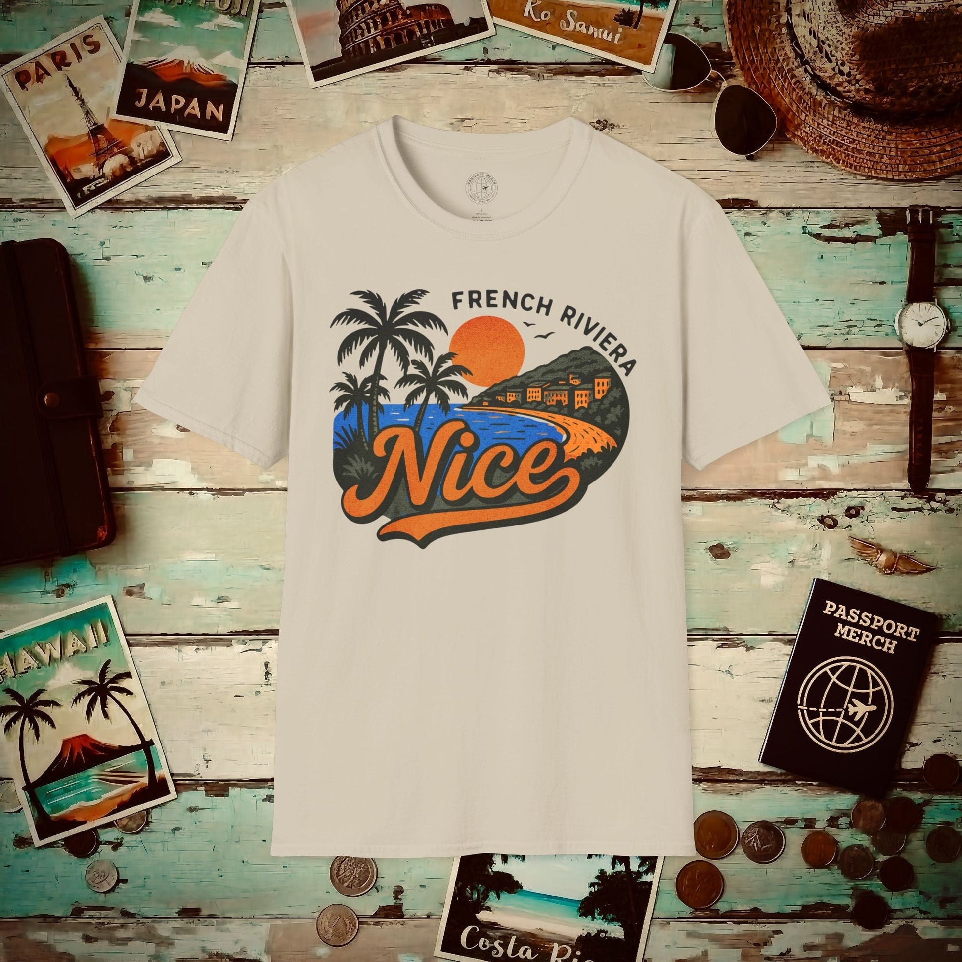 Nice, France - 80's Vintage T-Shirt Sand / S