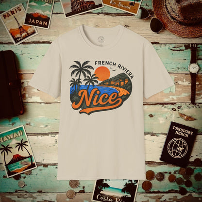 Nice, France - 80's Vintage T-Shirt Sand / S