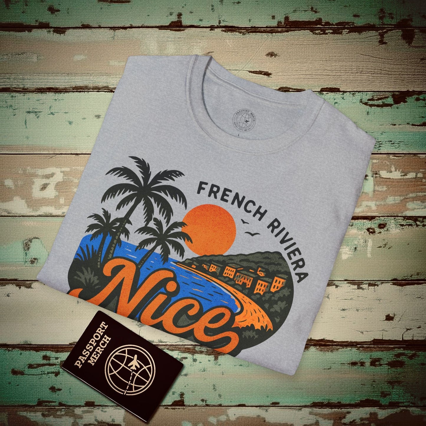 Nice, France - 80's Vintage T-Shirt Sport Grey / S