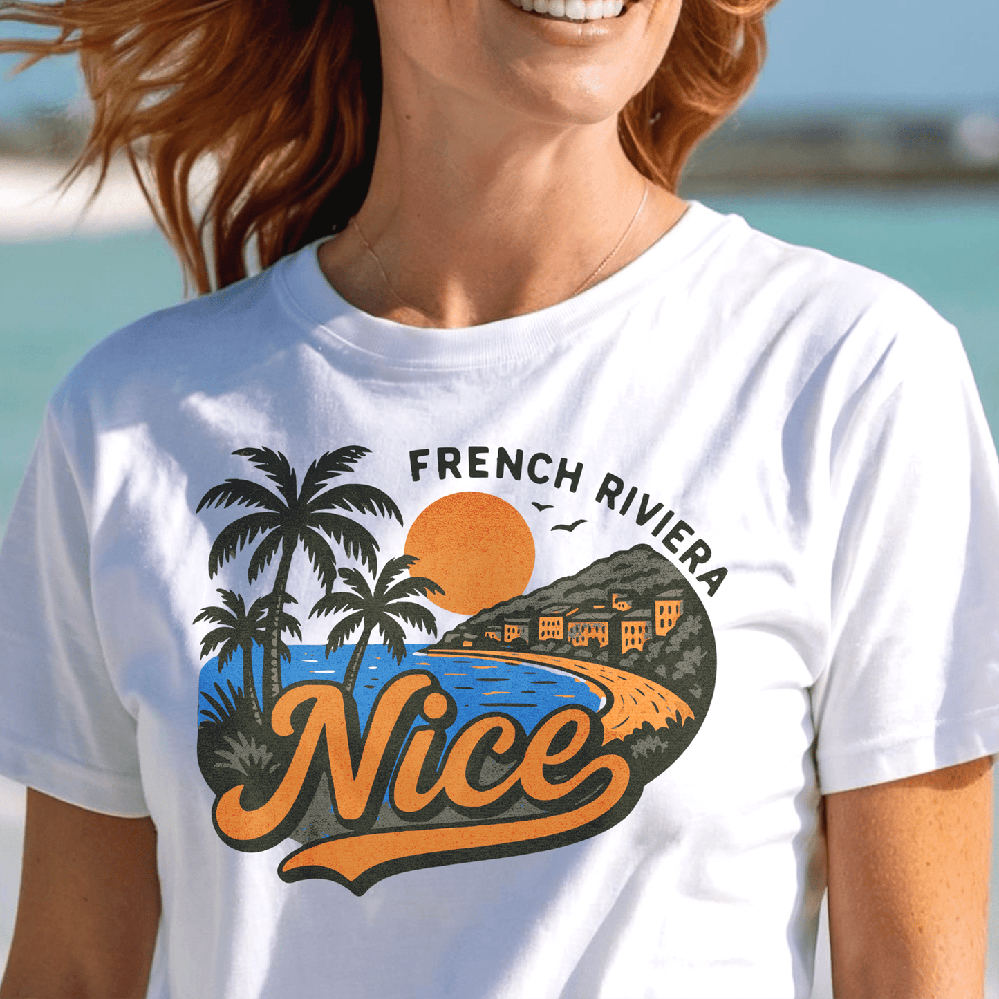 Nice, France - 80's Vintage T-Shirt White / S