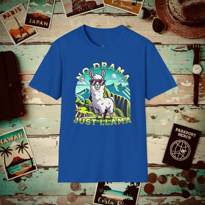 No Drama Just Llama Machu Picchu Peru T-Shirt Royal / S