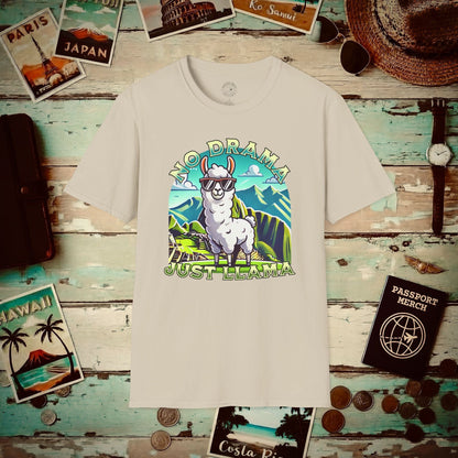 No Drama Just Llama Machu Picchu Peru T-Shirt Sand / S