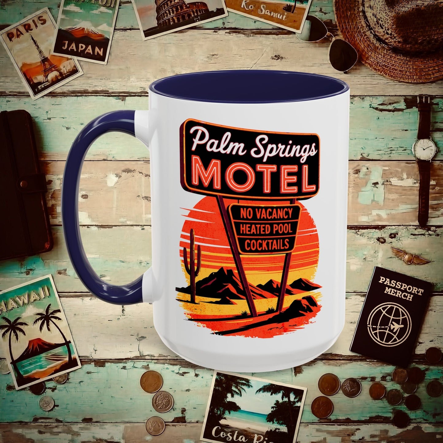 No Vacancy, Palm Springs, California 15oz Mug Navy / 15oz