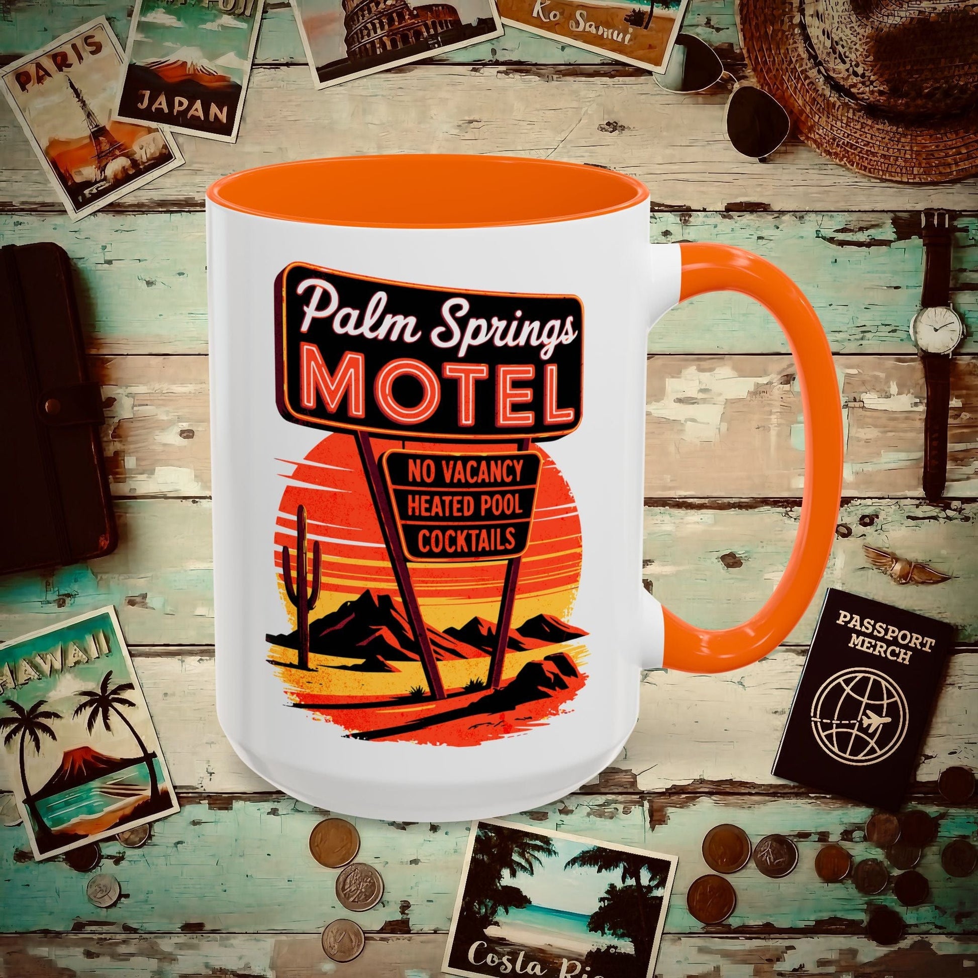 No Vacancy, Palm Springs, California 15oz Mug Orange / 15oz