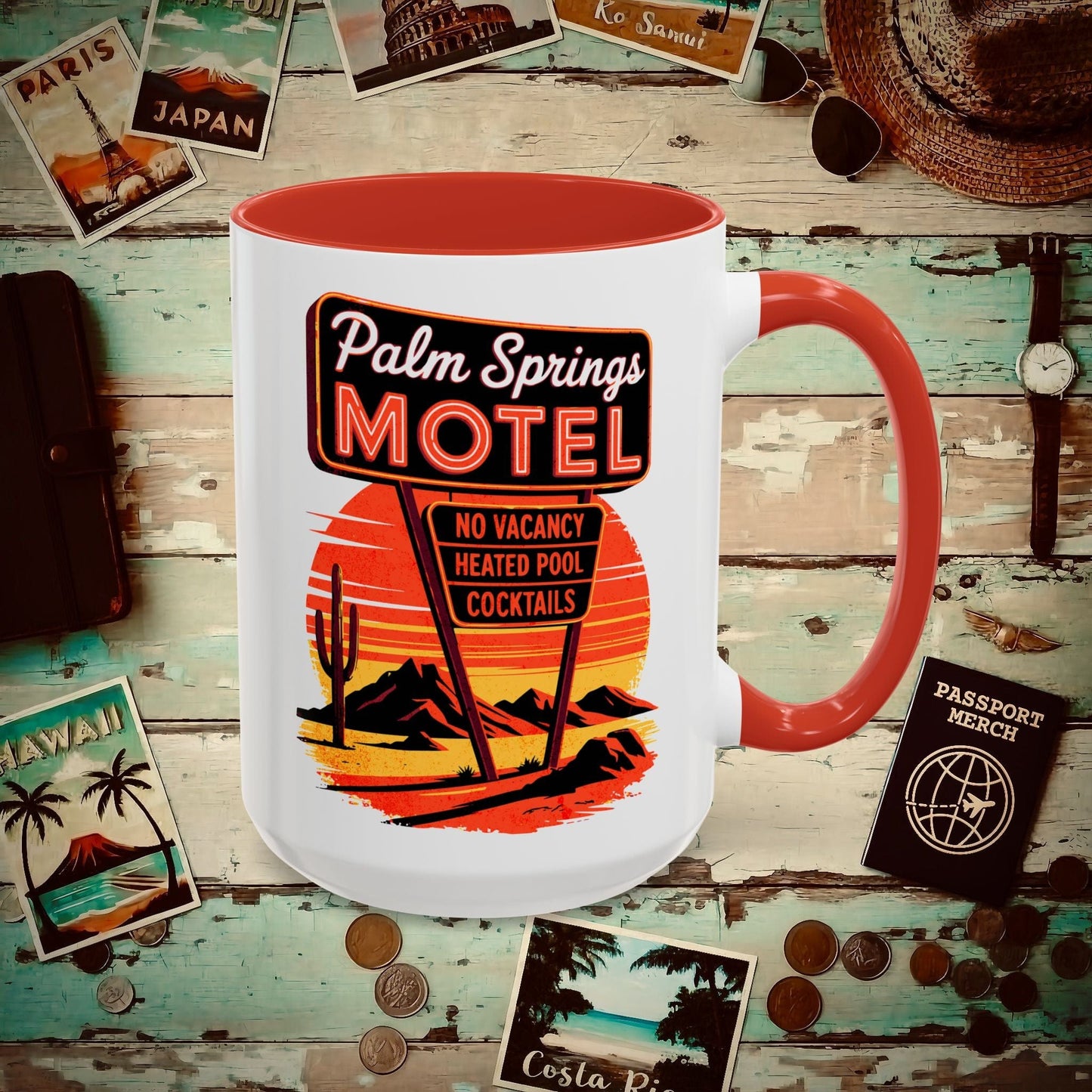 No Vacancy, Palm Springs, California 15oz Mug Red / 15oz