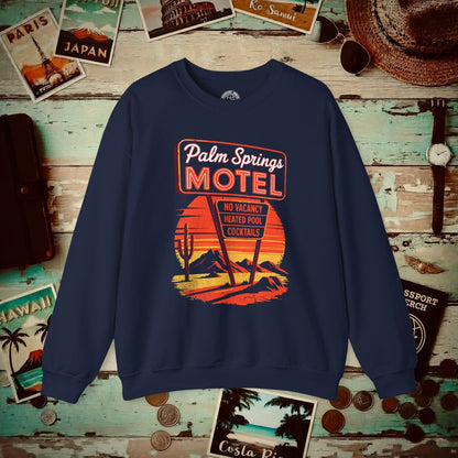 No Vacancy, Palm Springs, California Crewneck Navy / S