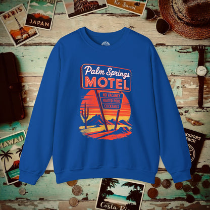 No Vacancy, Palm Springs, California Crewneck Royal / S