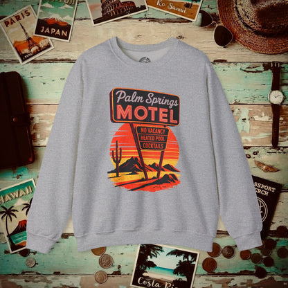 No Vacancy, Palm Springs, California Crewneck Sport Grey / S