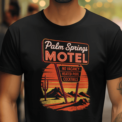 No Vacancy, Palm Springs, California T-Shirt Black / S