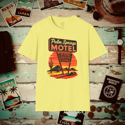 No Vacancy, Palm Springs, California T-Shirt Cornsilk / S