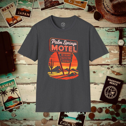 No Vacancy, Palm Springs, California T-Shirt Dark Heather / S