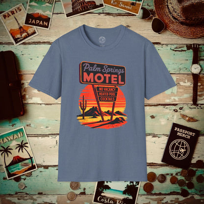 No Vacancy, Palm Springs, California T-Shirt Heather Indigo / S