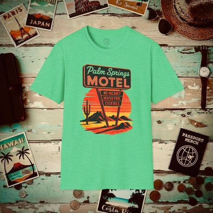 No Vacancy, Palm Springs, California T-Shirt Heather Irish Green / S