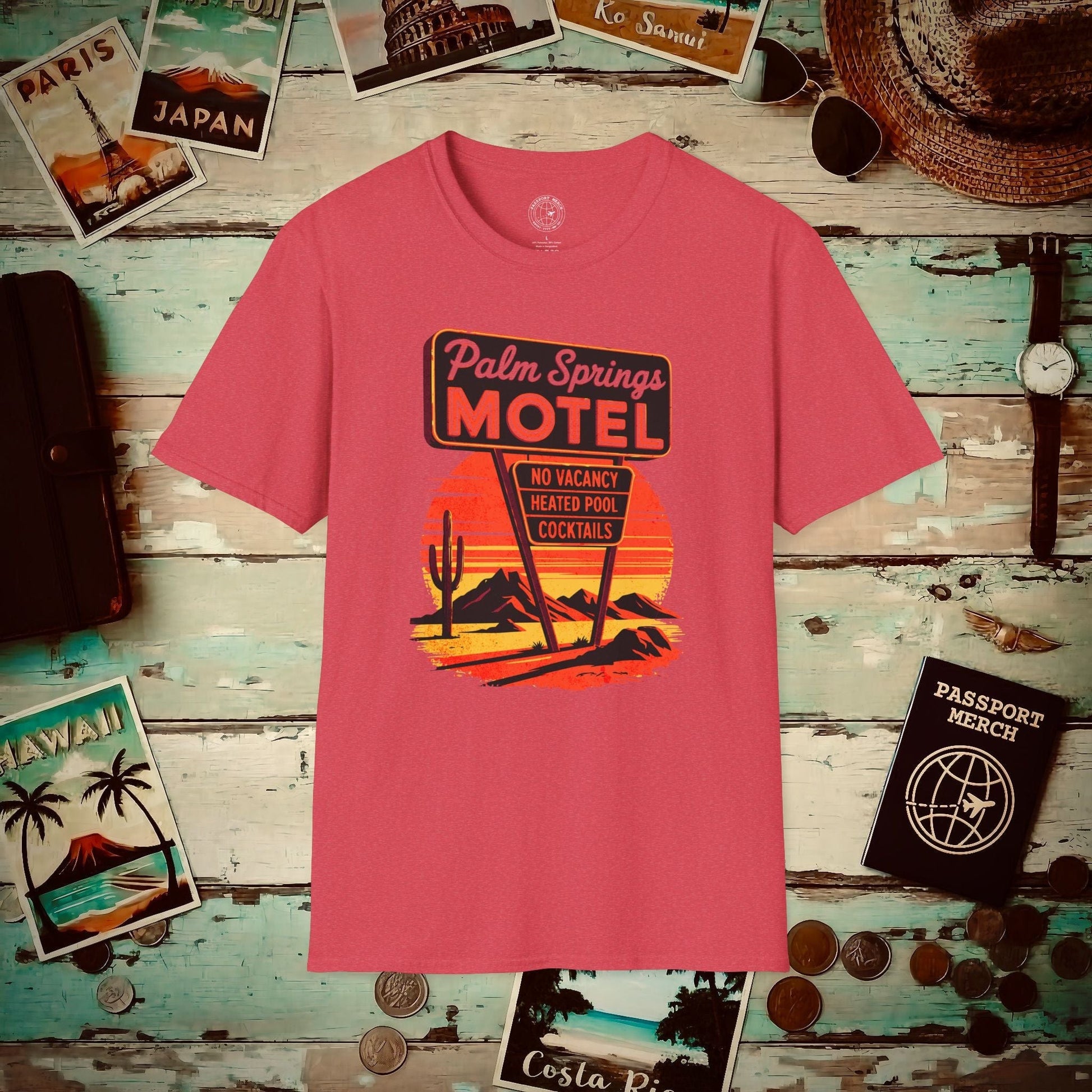 No Vacancy, Palm Springs, California T-Shirt Heather Red / S