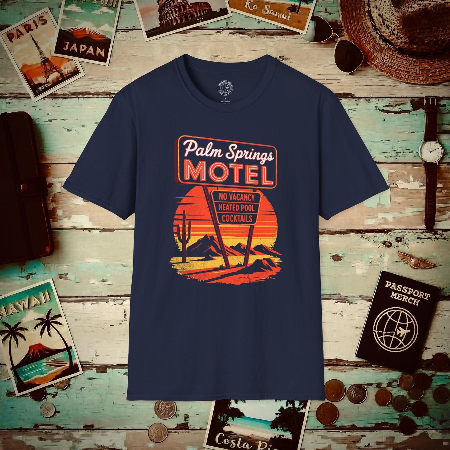 No Vacancy, Palm Springs, California T-Shirt Navy / S