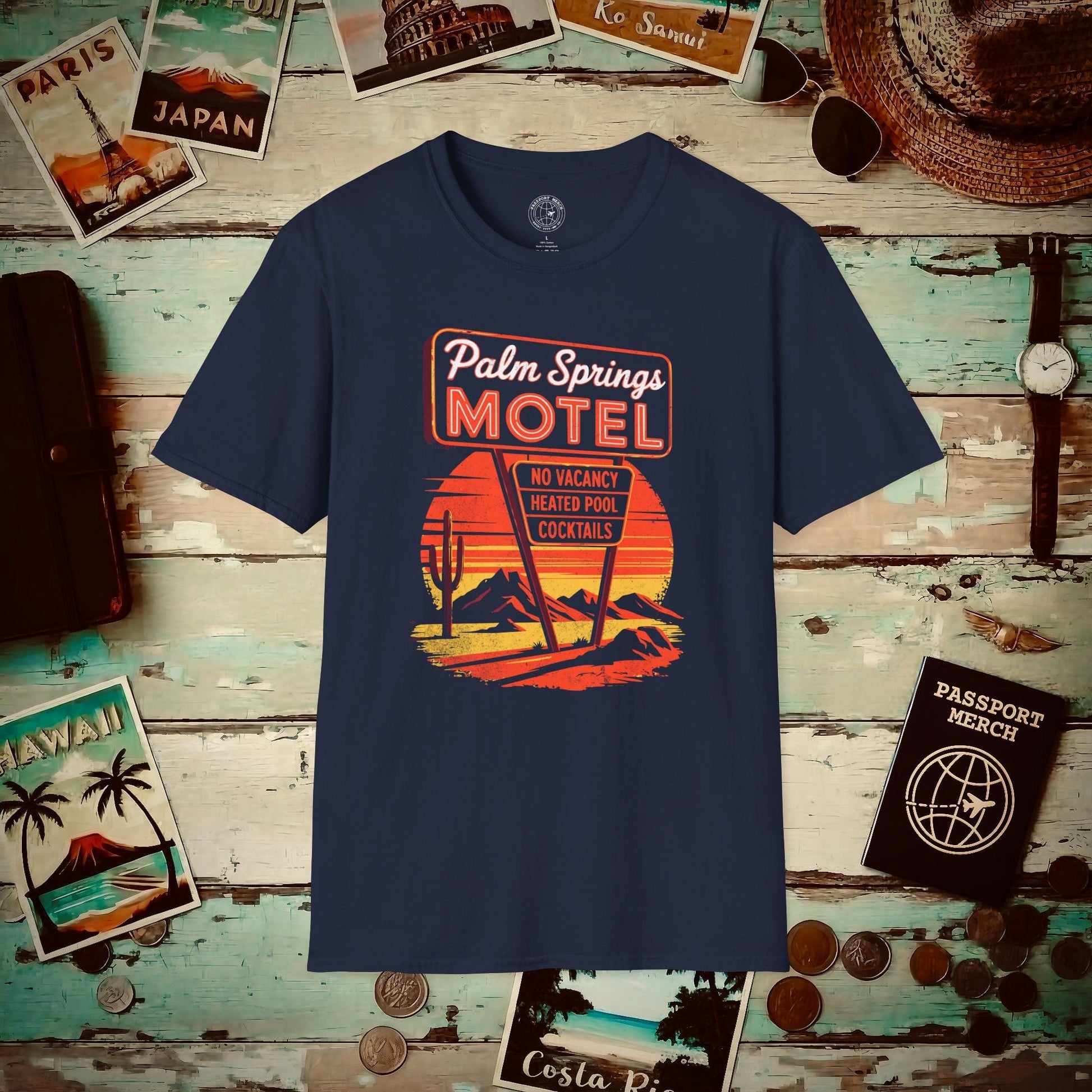No Vacancy, Palm Springs, California T-Shirt Navy / S