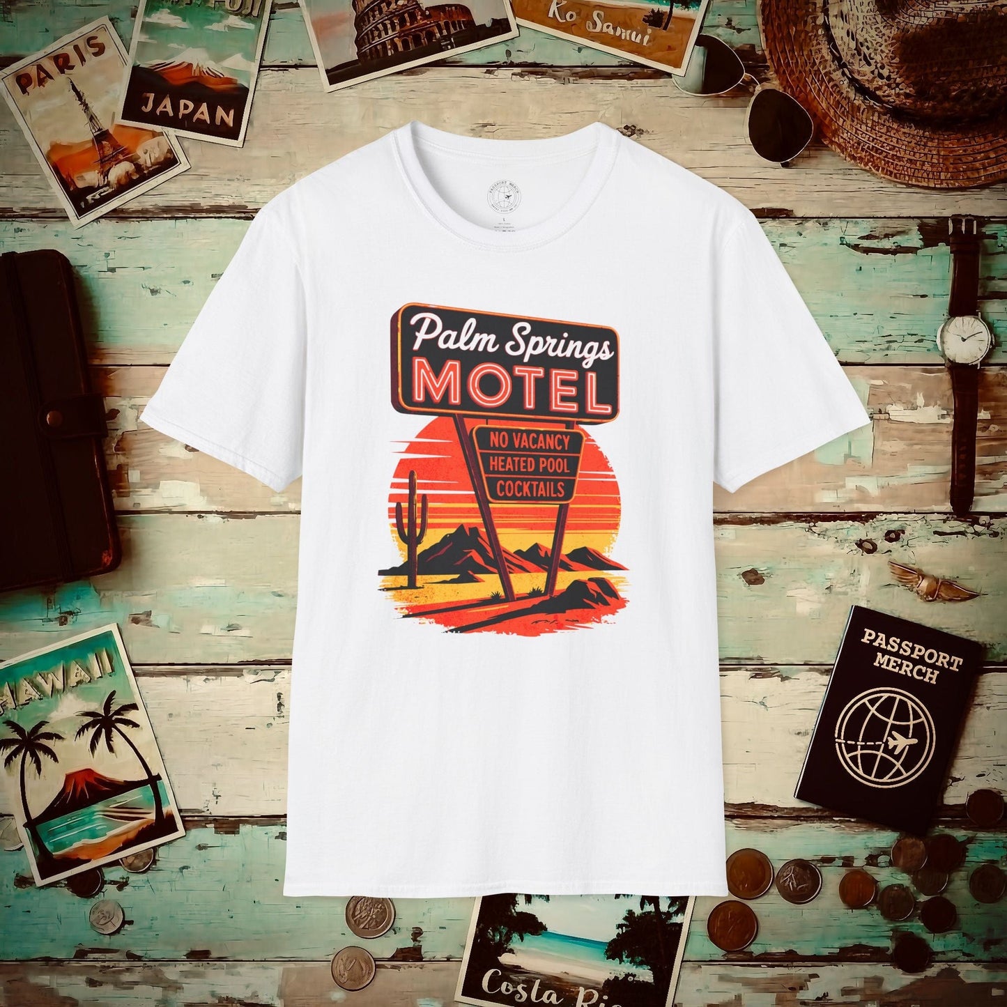 No Vacancy, Palm Springs, California T-Shirt White / S