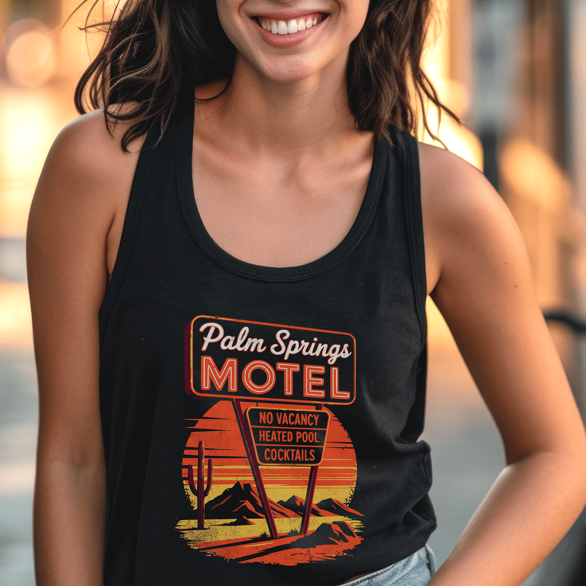 No Vacancy, Palm Springs, California Tank Top Black / XS