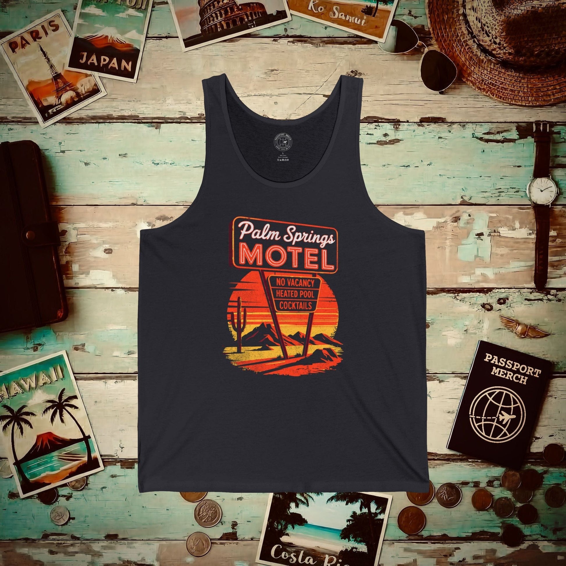 No Vacancy, Palm Springs, California Tank Top Dark Grey / XS