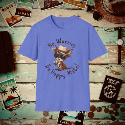 No Worries, Be Hoppy, Mate! Australia T-Shirt Heather Royal / S