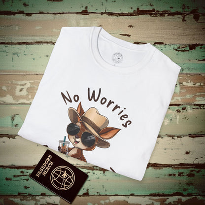No Worries, Be Hoppy, Mate! Australia T-Shirt White / S